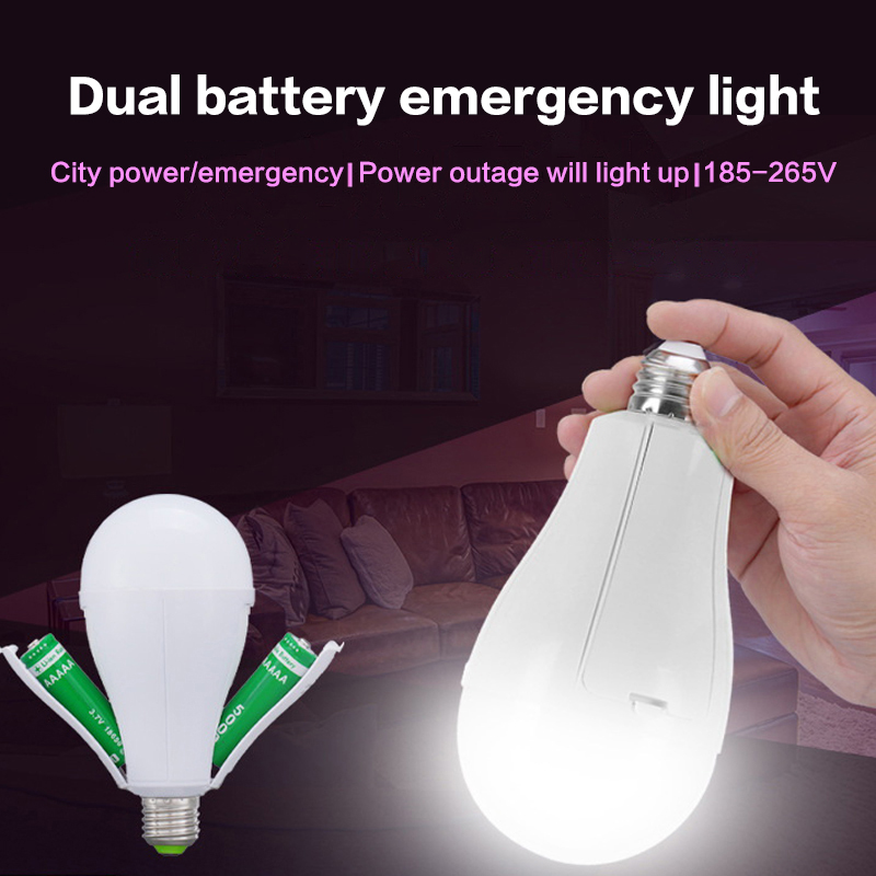 Solar Emergency Charger - 20W E27 Wiederaufladbare Notfall-LED-Glühbirne, Typ-C-Ladung 85-265V