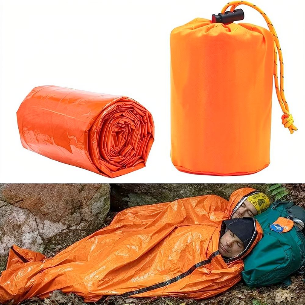 Survival Blanket Reflective - Tragbarer, wasserdichter Notfall-Schlafsack, Campingdecke, Überlebensausrüstung für