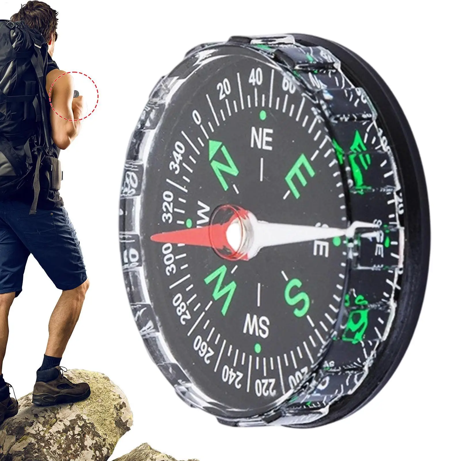 Tragbarer magnetischer Taschen – Compass Lensatic Bewertung und Preis
